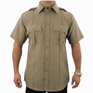 Defense Logistics Agency Men's Uniform Shirt DLA Size M Short Sleeve Wool Blend